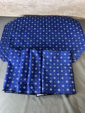 Retired Longaberger Heritage Blue Placemats & Napkins Set of 8 Vtg. Americana